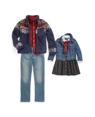 Polo Ralph Lauren Kids' Boys Girls Sibling Holiday Outfitting Moments In Marcella Wash
