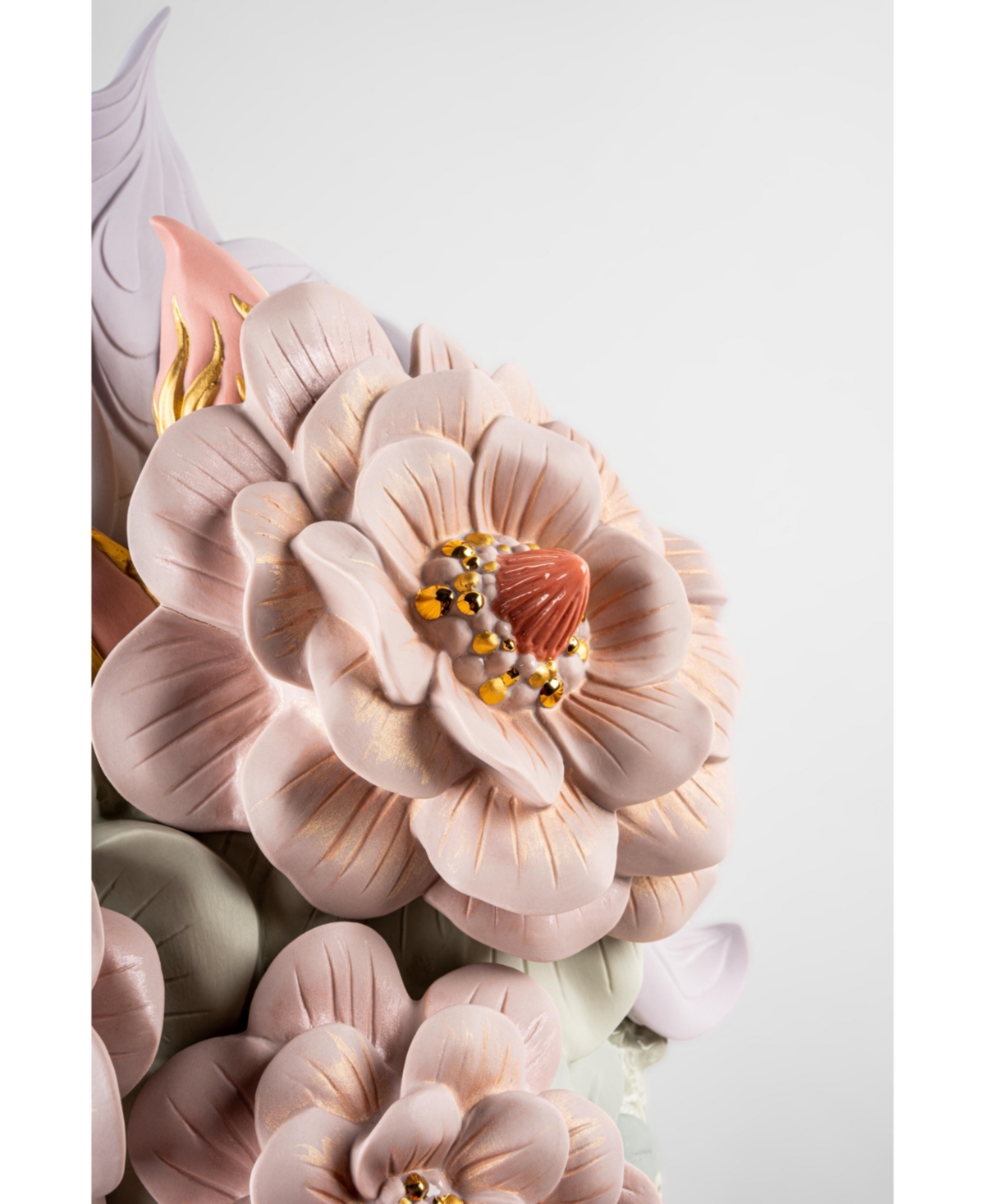 Lladrò Vase With Flowers In Multi