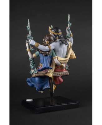 Radha Krishna on a Swing Figurine
