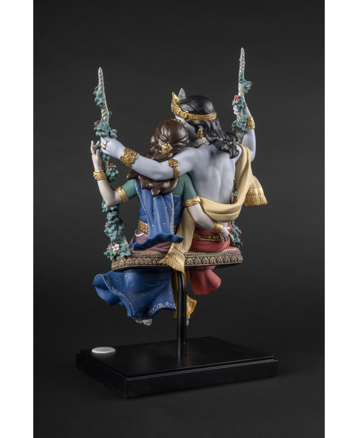 Lladrò Radha Krishna On A Swing Figurine In Multi
