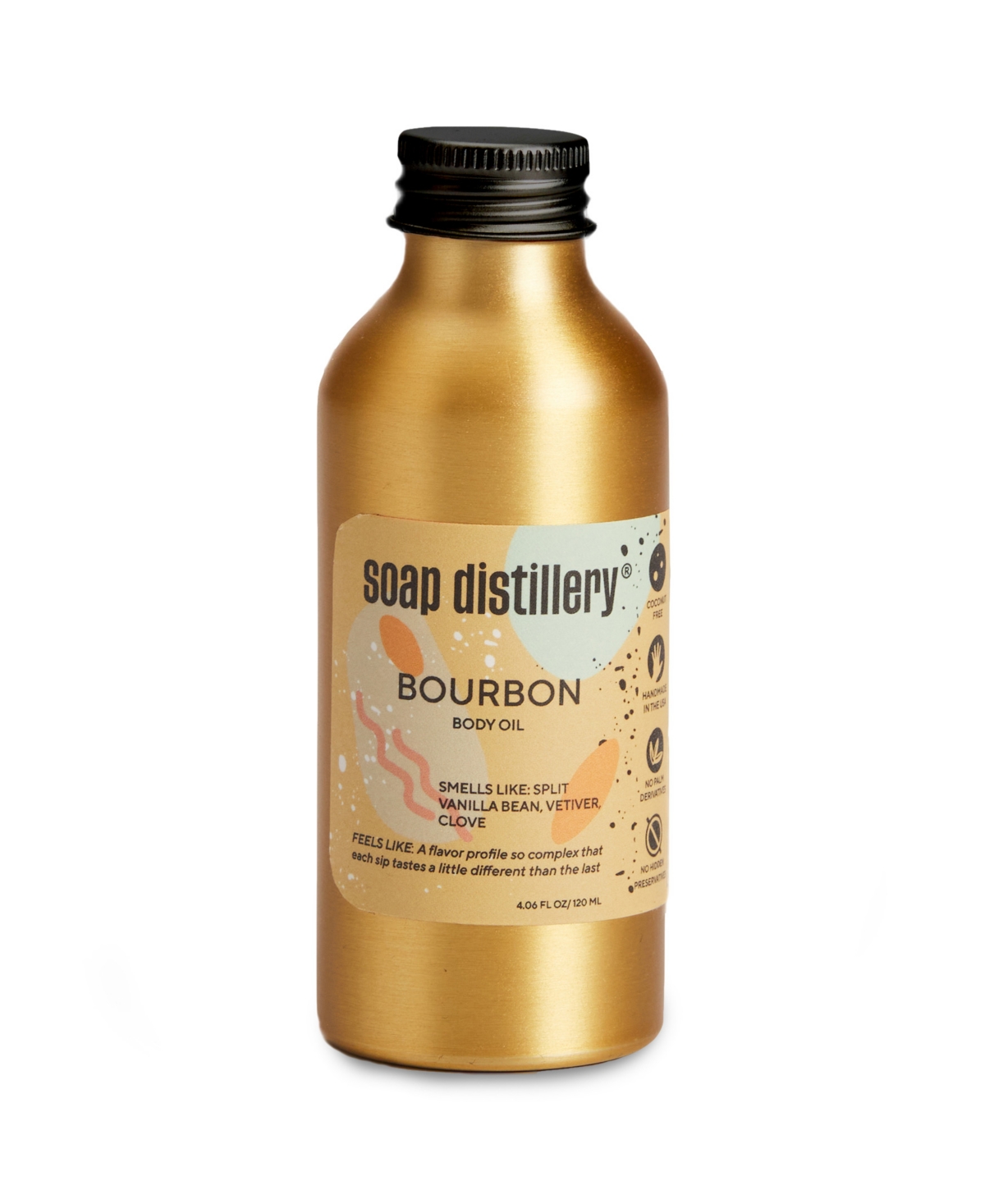 Soap Distillery Bourbon Botanical Botanical Body Oil In Gold