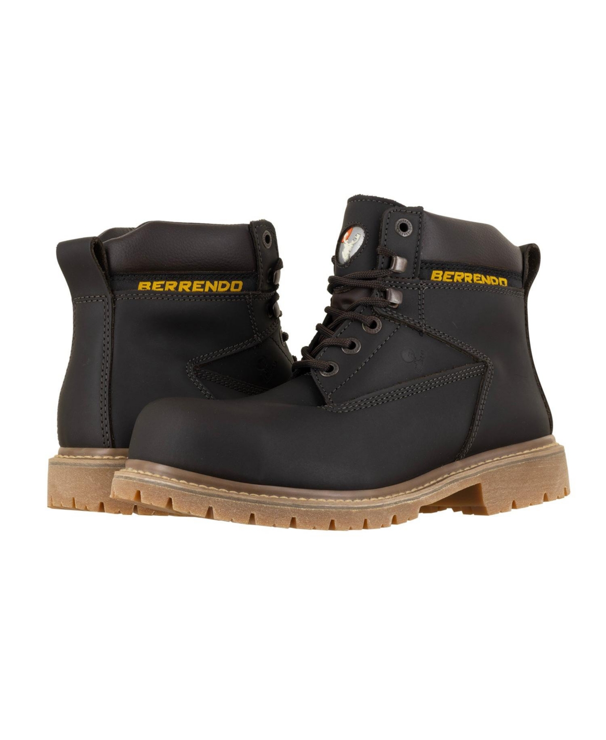 6" Steel Toe Work Boots for Men - Electrical Hazard - Oil and Slip Resistant - Black