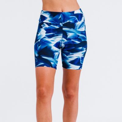 Women's Chlorine Resistant High Waisted Mid-Thigh Swim Shorts