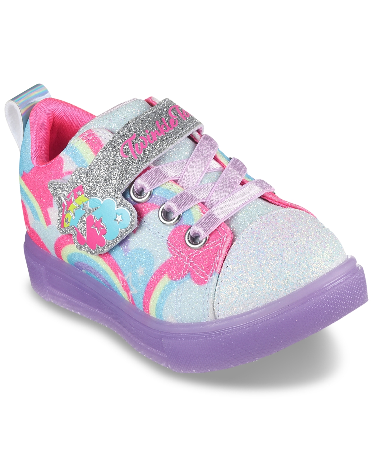 Skechers Toddler Girls Twinkle Sparks Ice 2.0 Light-Up Adjustable Strap Closure Casual Sneakers from Finish Line