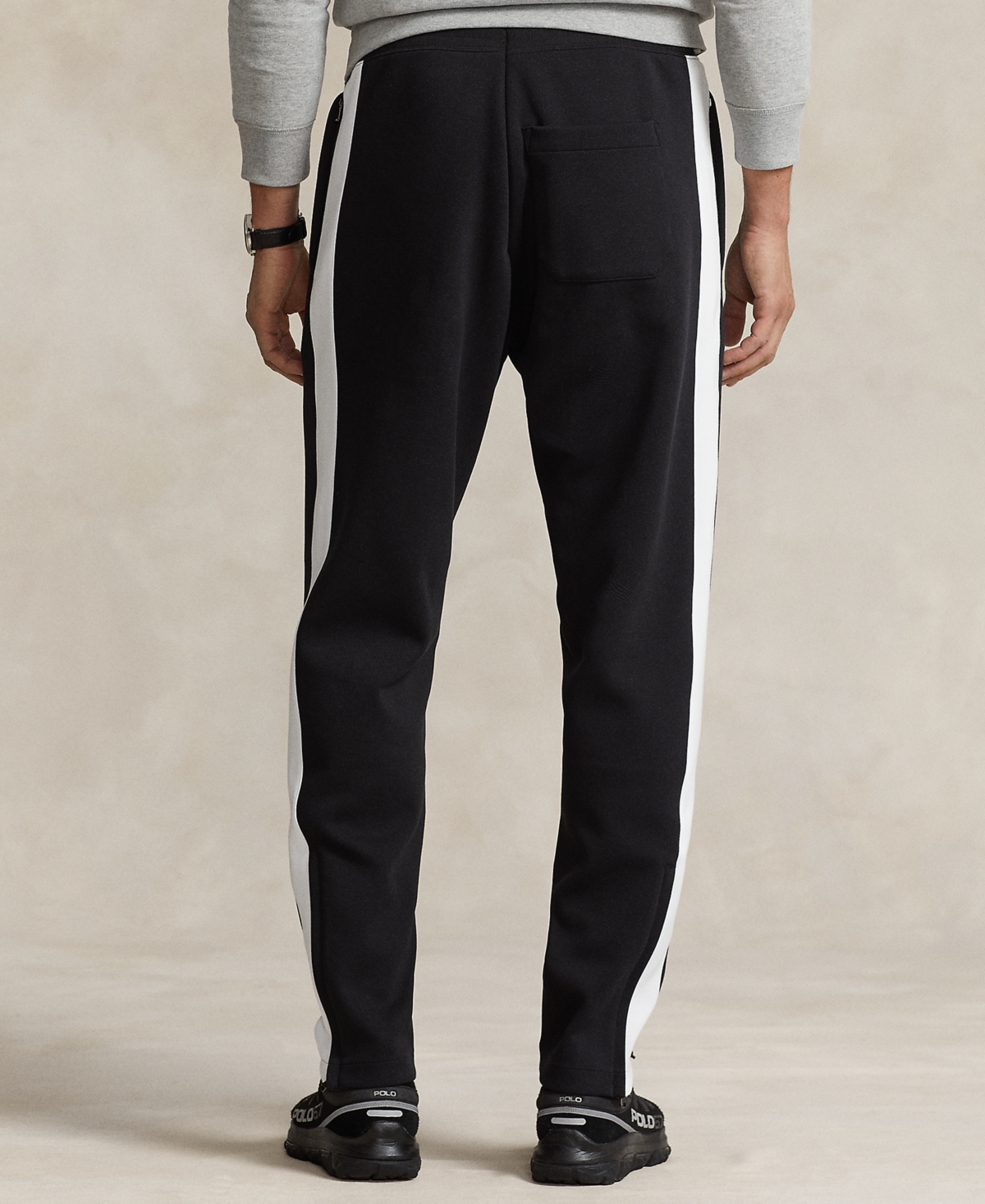 Shop Polo Ralph Lauren Men's Big & Tall Double-knit Jogger Pants In Polo Black Multi