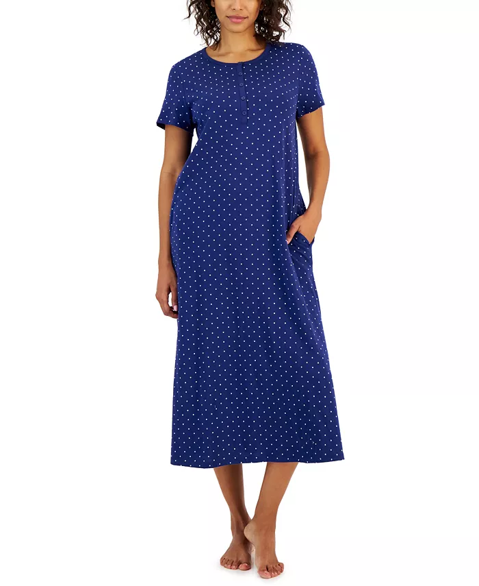 Women's Cotton Printed Nightgown - thumbnail 4