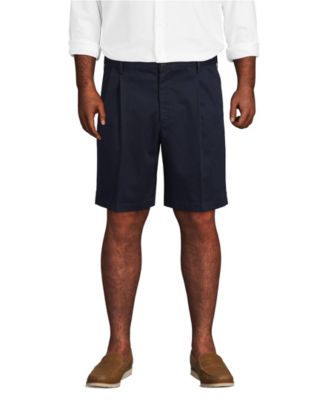 Big & Tall No Iron 9" Comfort Waist Pleated Front Chino Short