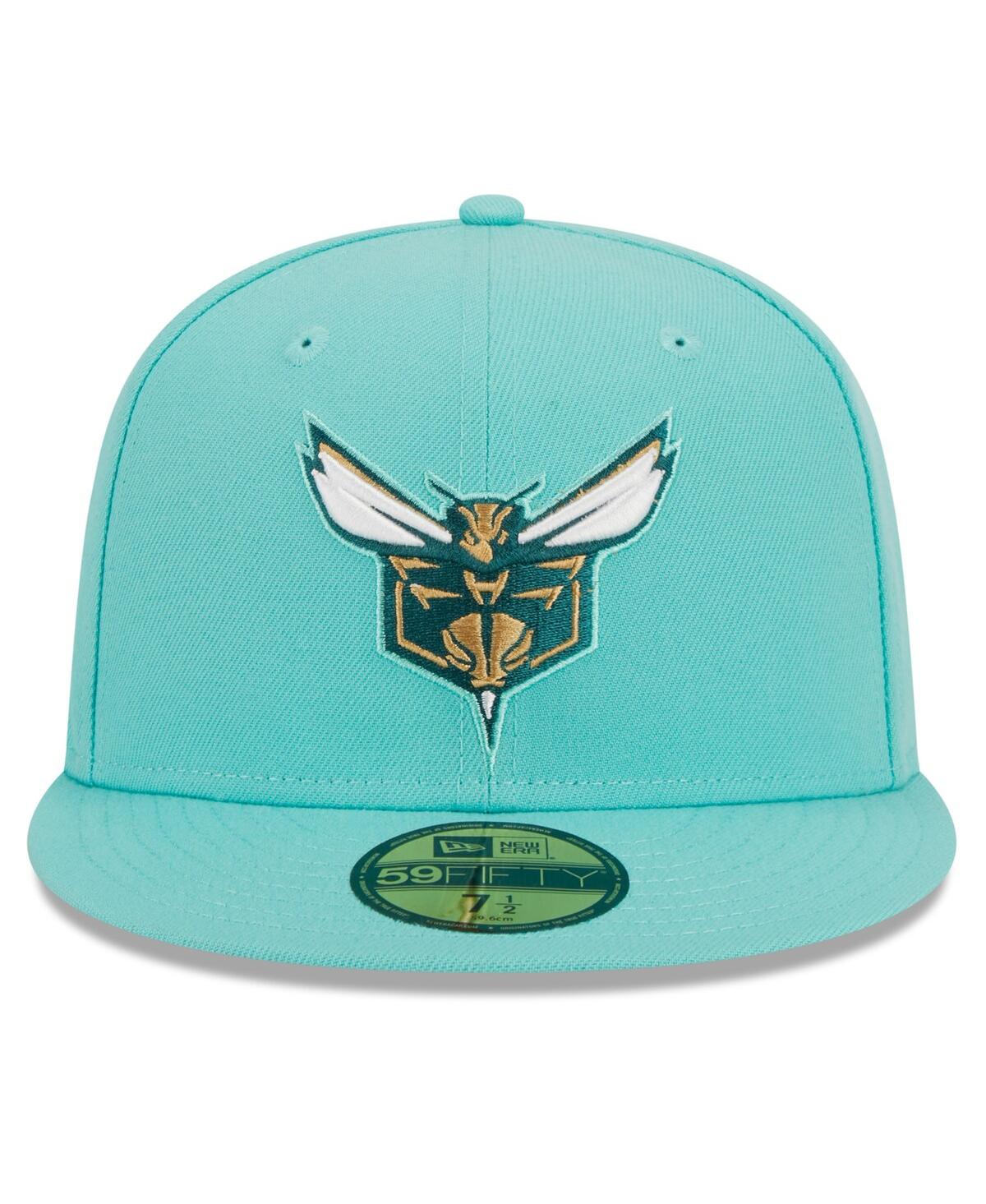 Shop New Era Men's  Turquoise Charlotte Hornets 2023/24 City Edition Alternate 59fifty Fitted Hat