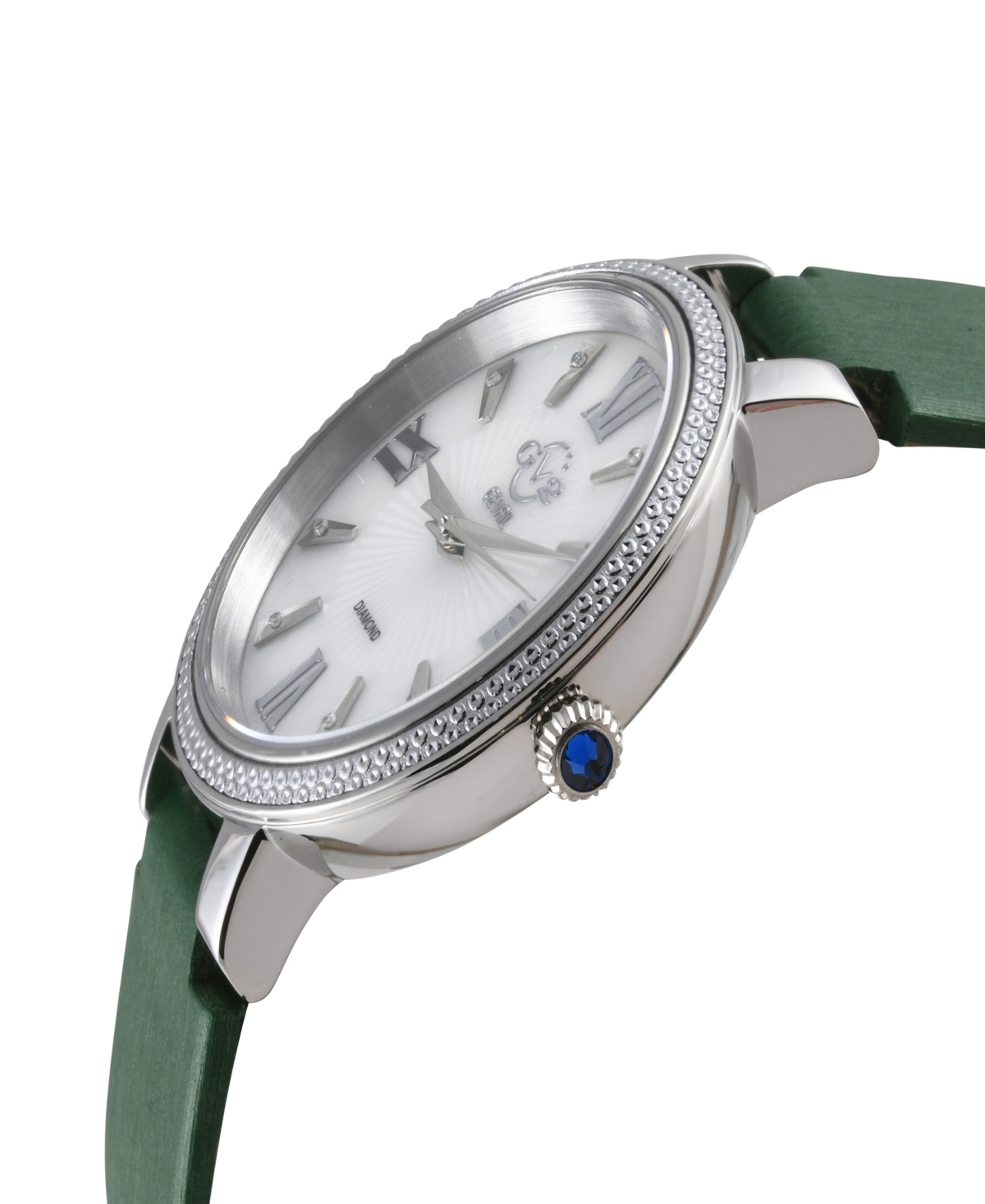 Shop Gv2 By Gevril Women's Genoa Green Leather Watch 36mm
