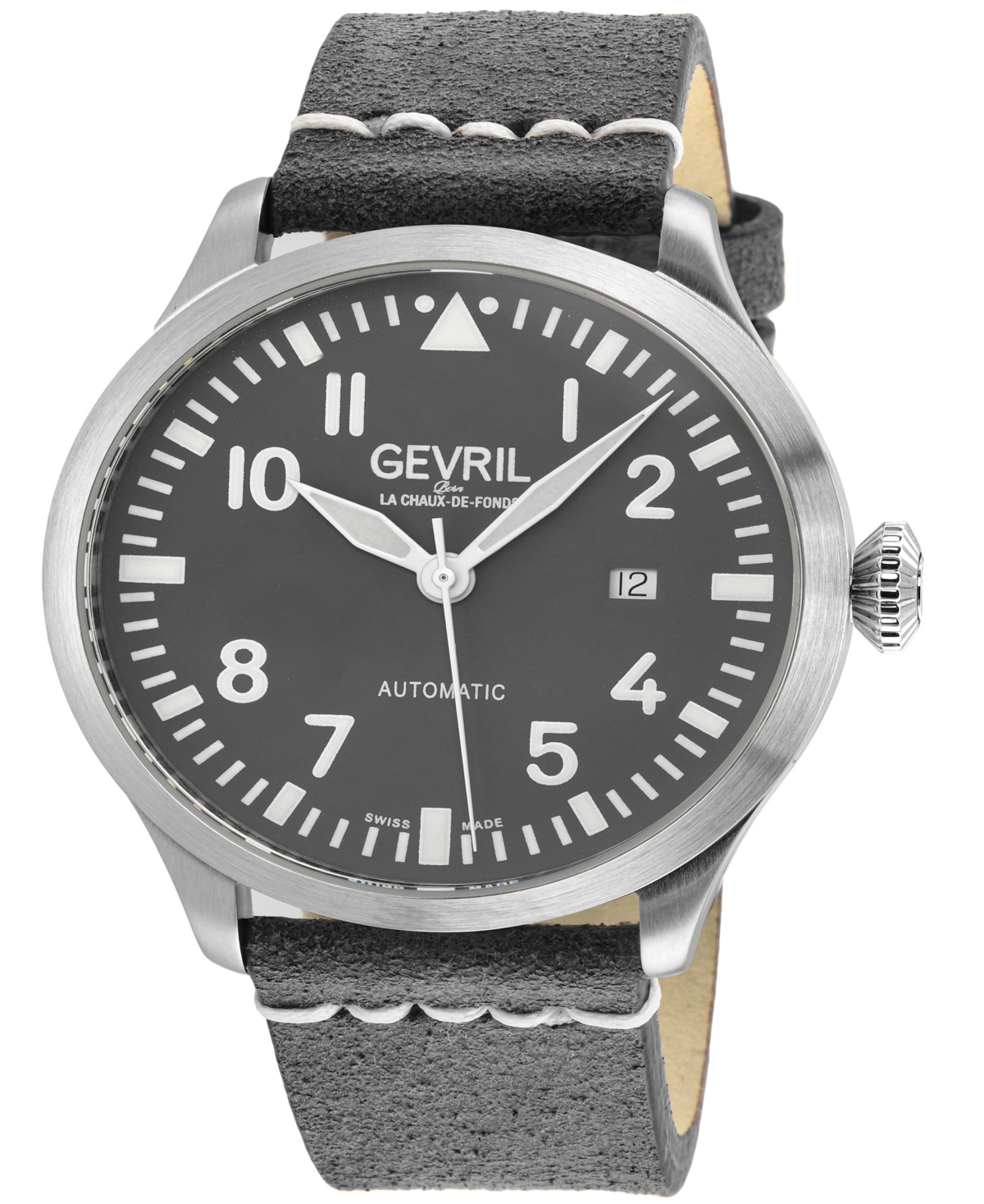 Men's Vaughn Gray Leather Watch 44mm - Gray