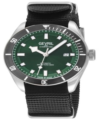 Gevril Men's Yorkville Black Nylon Watch 43mm Macy's