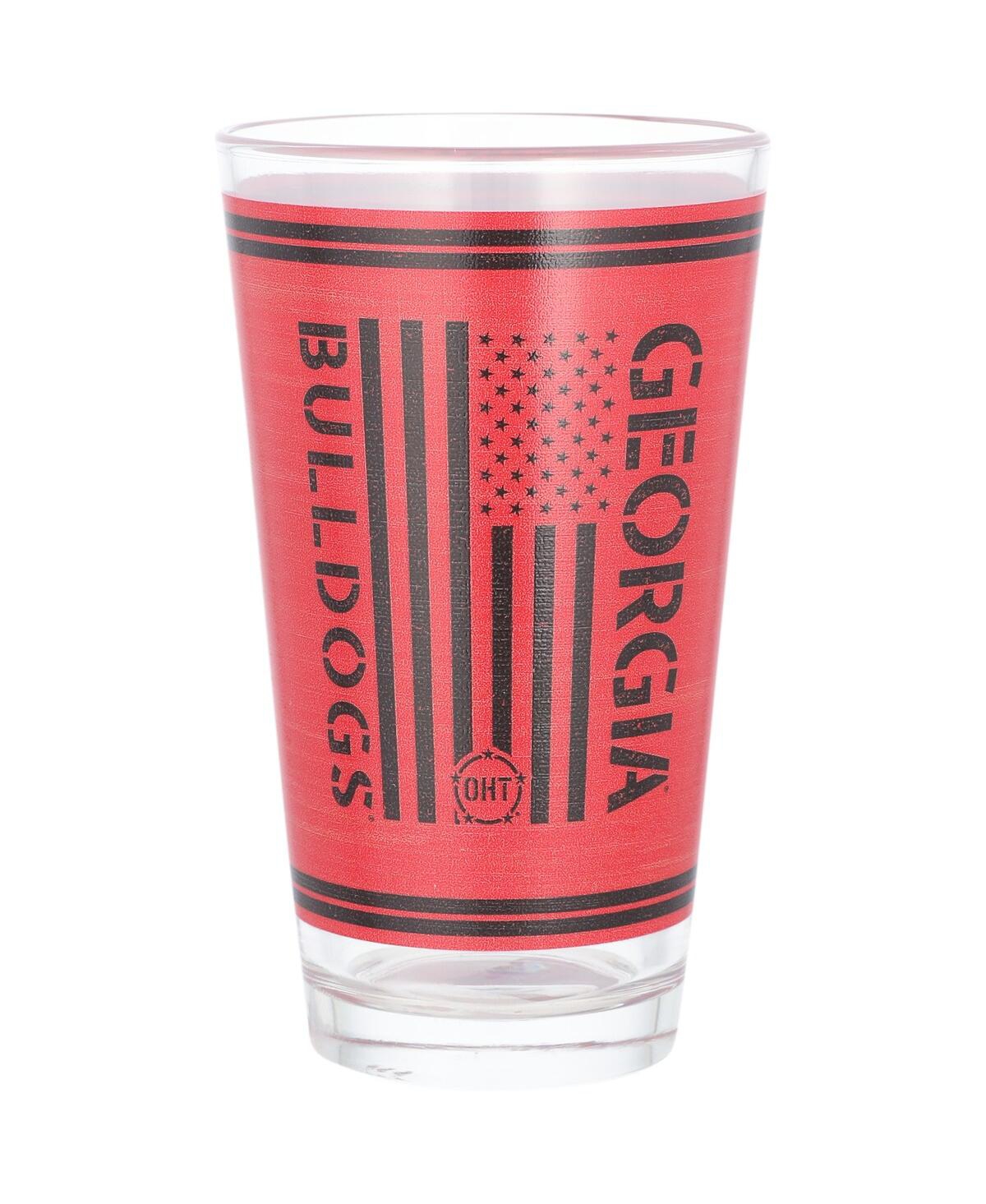 Shop Indigo Falls Georgia Bulldogs 16 oz Oht Military-inspired Appreciation Pint Glass In Scarlet
