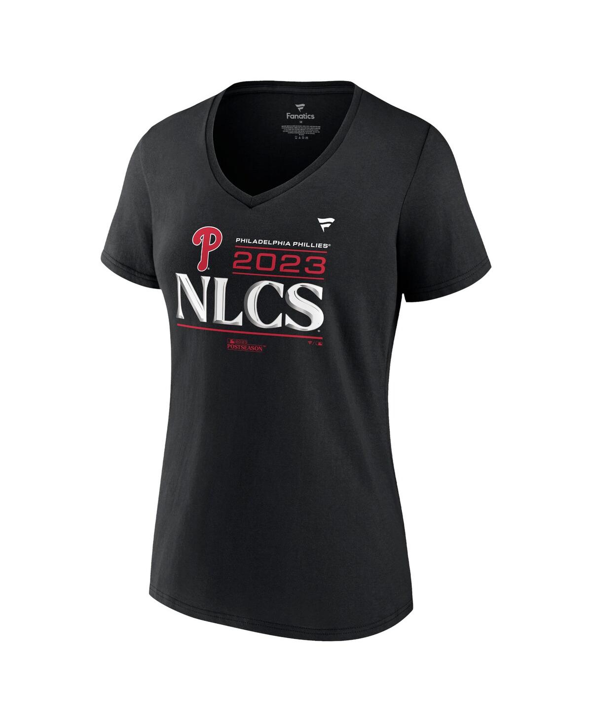 Fanatics Branded  Black Philadelphia Phillies 2023 Division Series Winner Locker Room V-neck T-shirt In Black