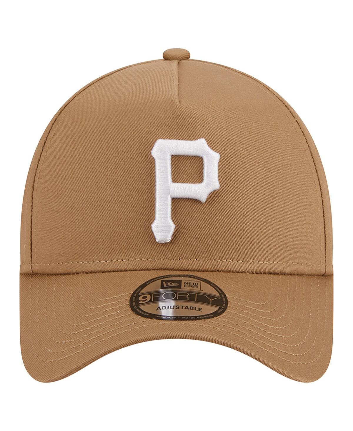 NEW ERA MEN'S NEW ERA KHAKI PITTSBURGH PIRATES A-FRAME 9FORTY ADJUSTABLE HAT 