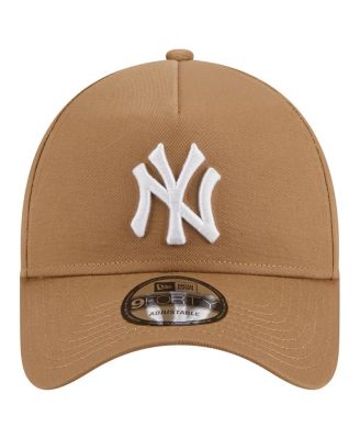 Men's Khaki New York Yankees A-Frame 9FORTY Adjustable Hat