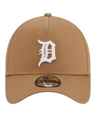 Men's Khaki Detroit Tigers A-Frame 9FORTY Adjustable Hat