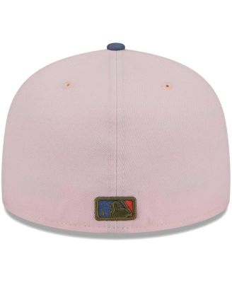 Men's Pink, Blue Boston Red Sox Olive Undervisor 59FIFTY Fitted Hat