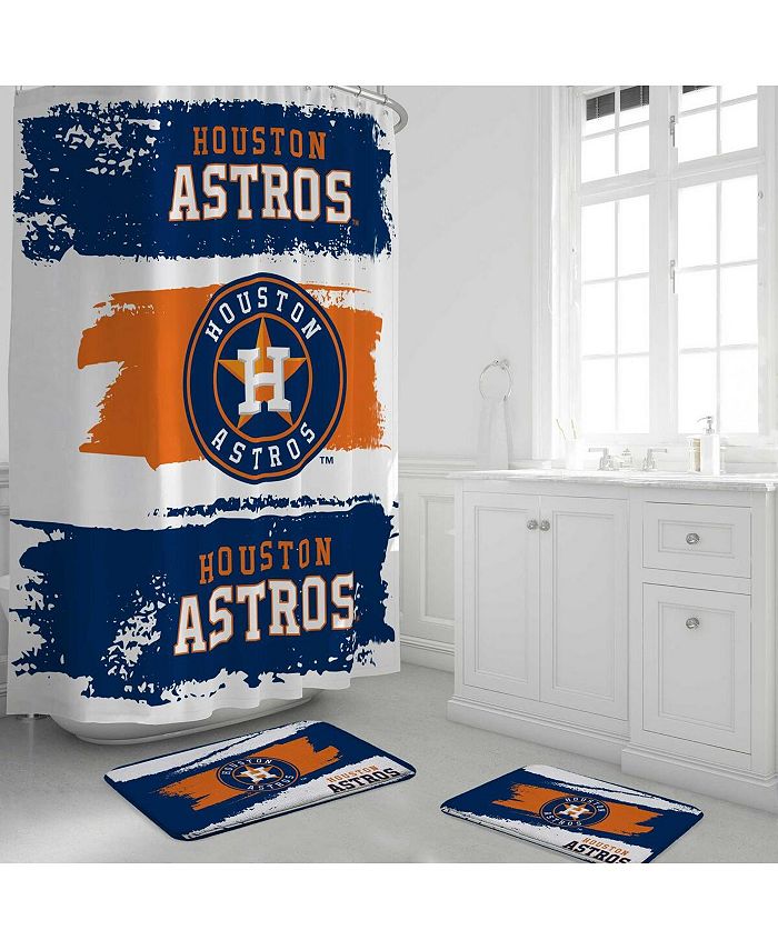 Pegasus Home Fashions Houston Astros Shower Curtain and Bath Mat Set