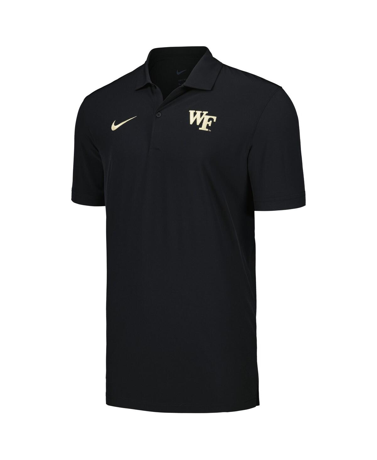 Men's NikeWake Forest Demon Deacons Sideline Polo Shirt - Black
