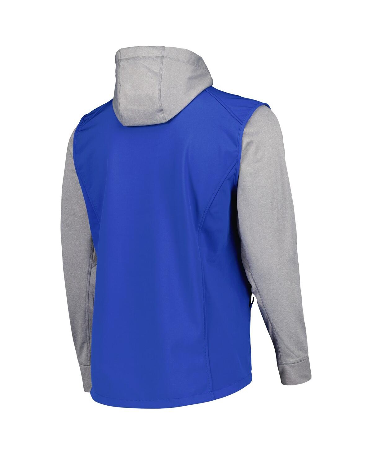 DUNBROOKE MEN'S DUNBROOKE ROYAL, HEATHER GRAY TEXAS RANGERS ALPHA FULL-ZIP JACKET 