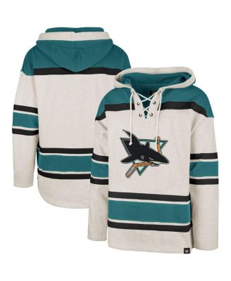 47 Brand Men's Oatmeal San Jose Sharks Rockaway Lacer Pullover