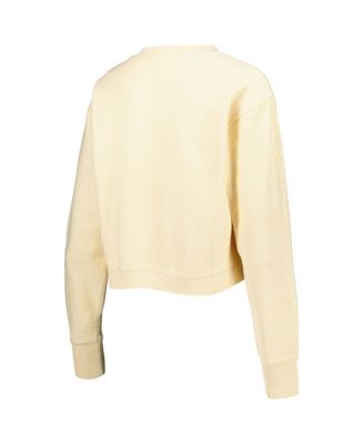 Women's Cream Nebraska Huskers Classic Campus Corded Timber Sweatshirt