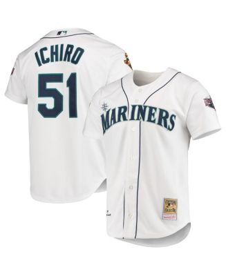 Men's Mitchell & Ness Ichiro Suzuki White Seattle Mariners 2001