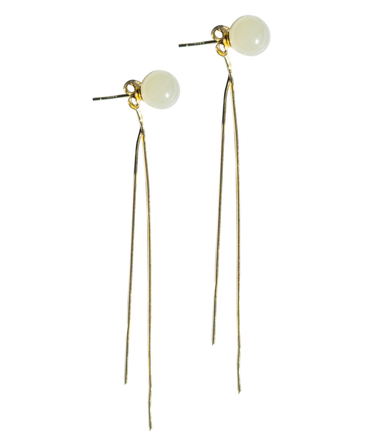 seree Sia - Jade drop earrings -pastel green