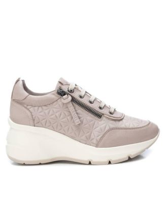 XTI Carmela Collection, Women's Casual Wedge Leather Sneakers By XTI ...