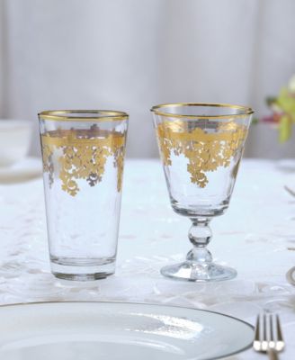 Rosalie Gold Short Goblet, Set of 4