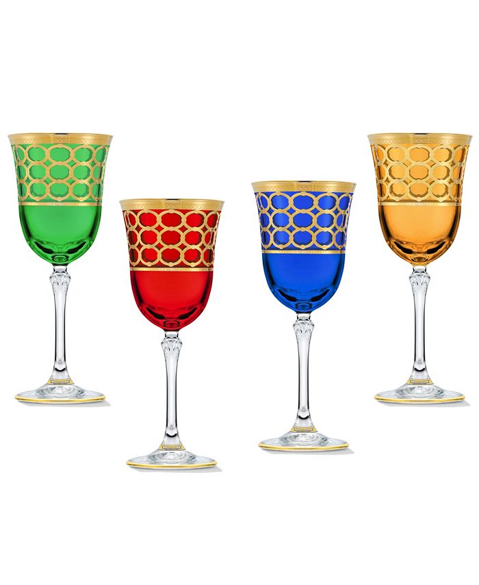 Lorren Home Trends Melania: Set 6 Ciotole Con Piedistallo Multicolore, 170g, Made In Italy
