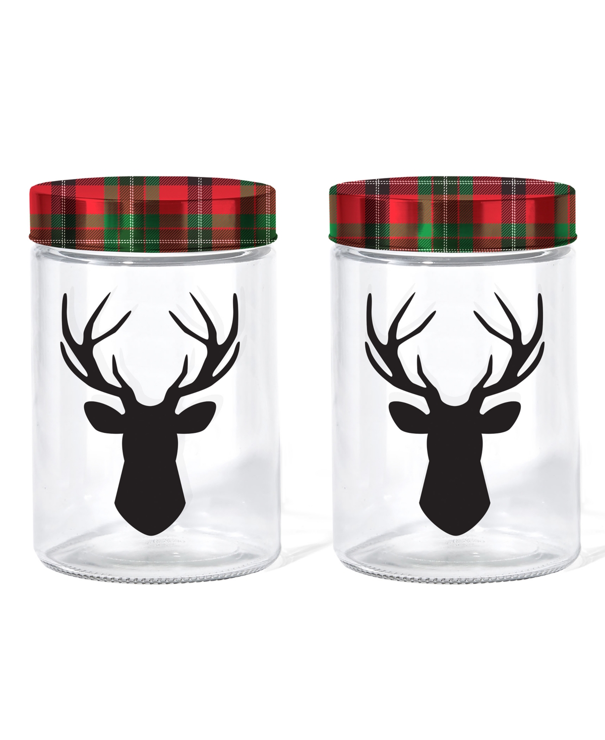Style Setter Deer Glass Jar, 44 oz In Clear