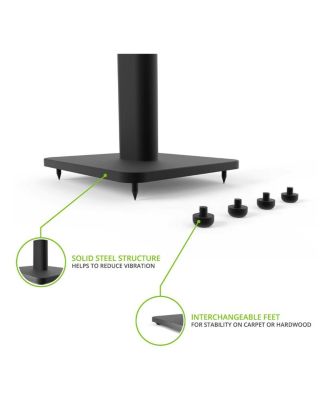 SP26PL 26" Bookshelf Speaker Stands with Rotating Top Plates and Cable Management - Pair