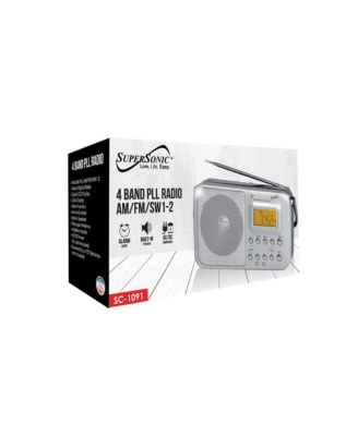 4 Band AM/FM/SW1-2 PLL Radio - Silver