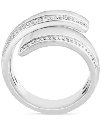 EFFY&reg; Diamond Wide Bypass Ring (1/8 ct. t.w.) in Sterling Silver