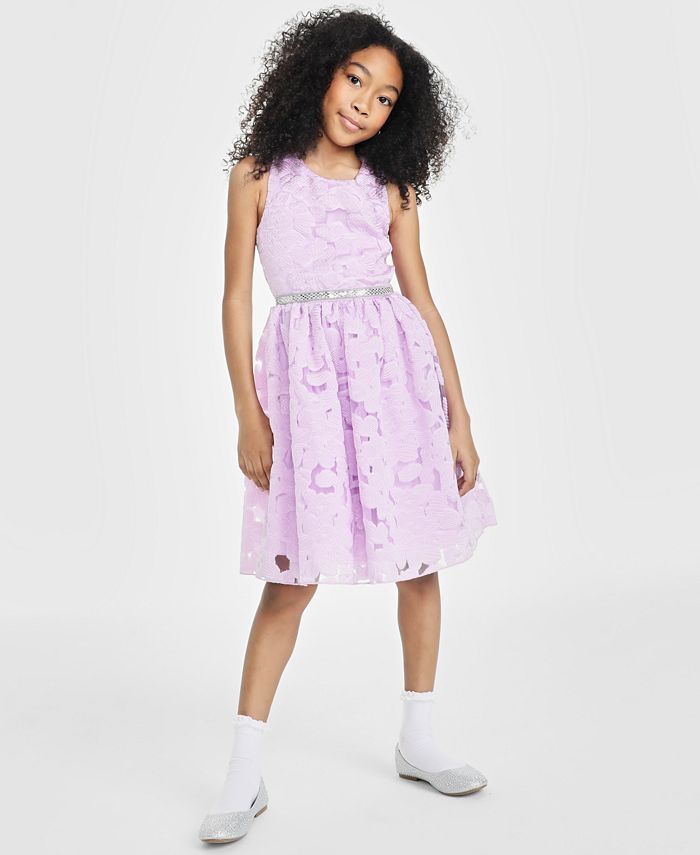 Speechless Big Kid Girls Sleeveless A-Line Dress, Color: Dark Rose