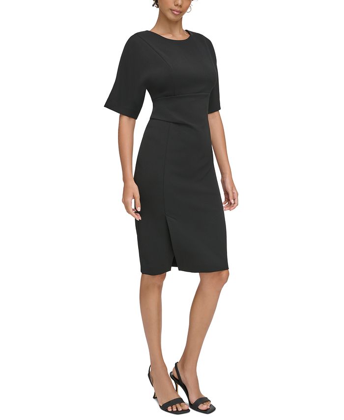 Calvin klein short outlet sleeve sheath dress