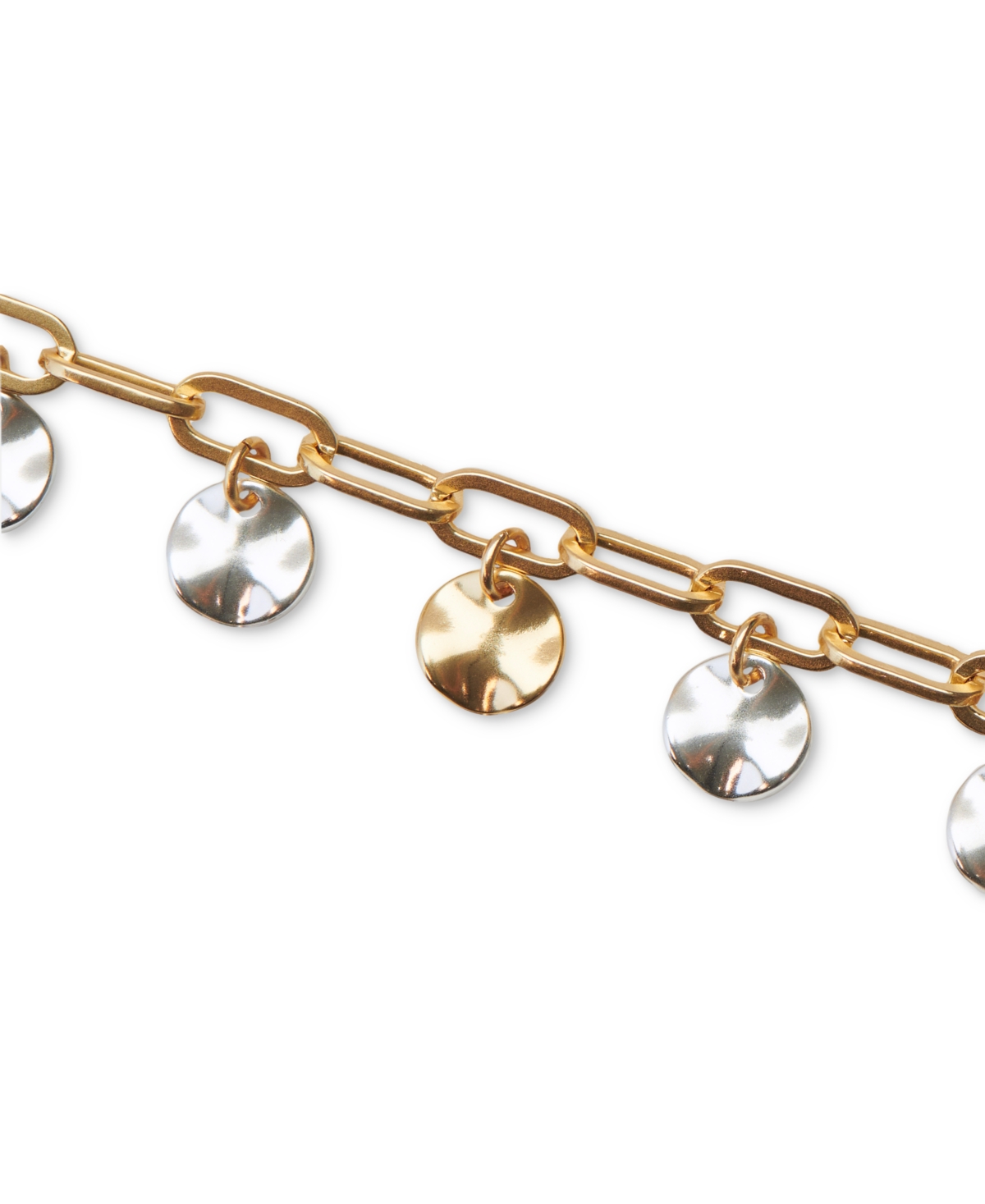 Shop Lucky Brand Two-tone Charm Chain Bracelet In Ttone