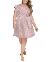 Pink Floral Plus Size Dresses for Women Macy s