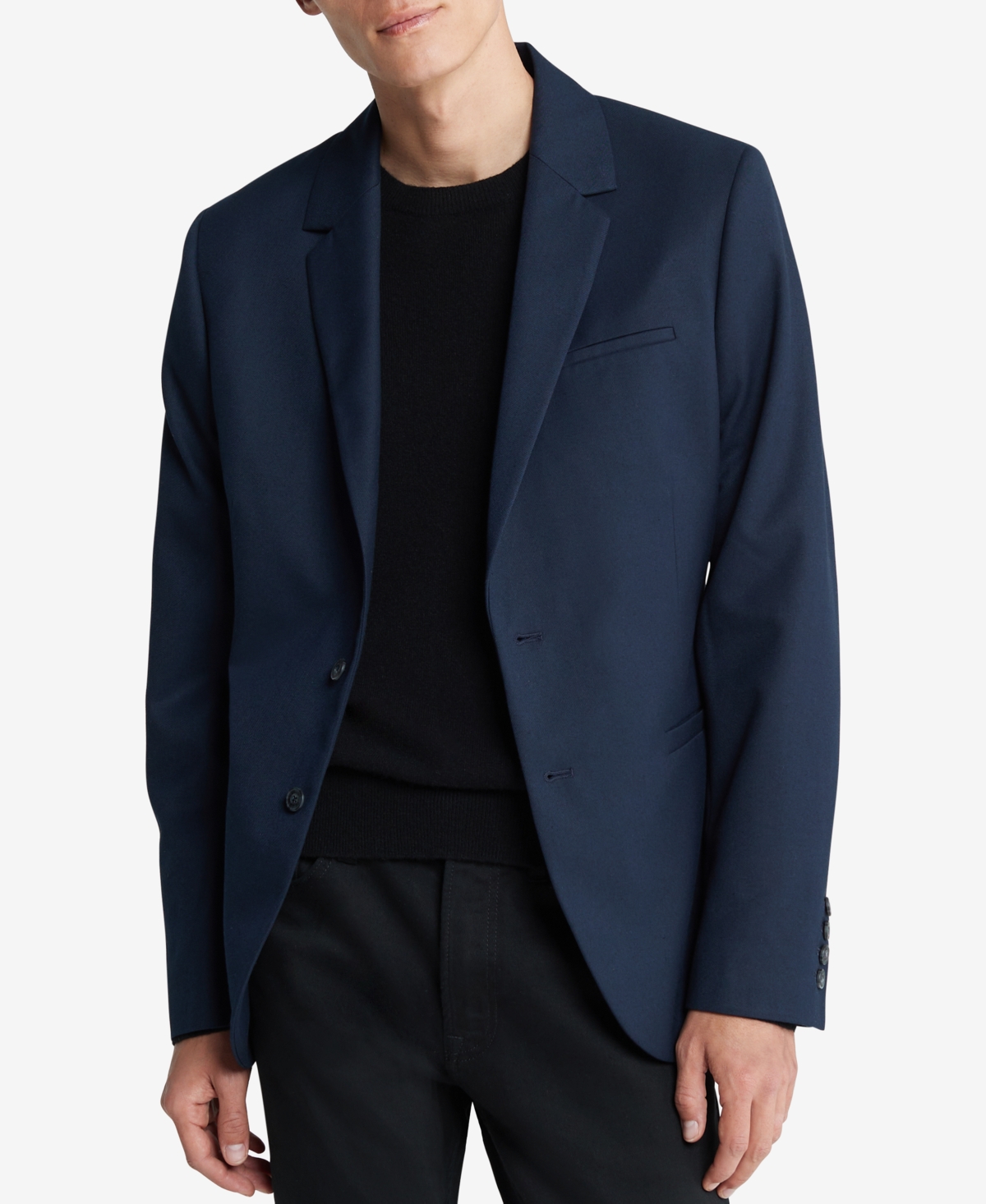 Shop Calvin Klein Men's Sky Captain Slim-fit Refined Twill Blazer