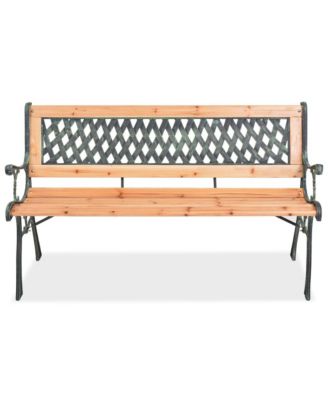 Garden Bench Wood Wrought Iron, PVC Standard