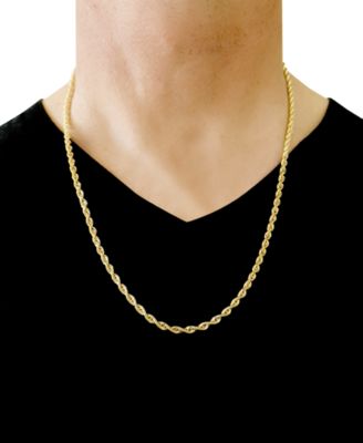 Sparkle Rope Link 20" Chain Necklace (3.6mm) in 14k Gold
