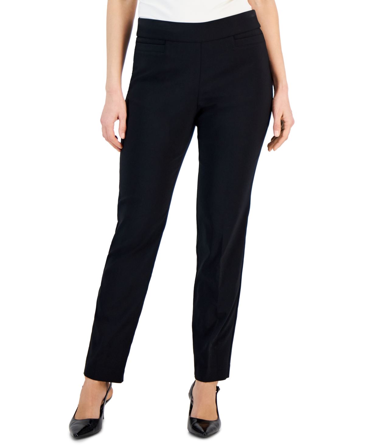 JM COLLECTION WOMEN'S TUMMY CONTROL PULL-ON SLIM-LEG PANTS, EXCLUSIVELY AT MACY'S 