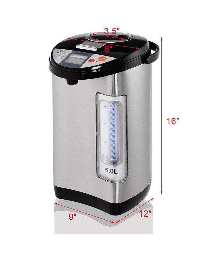 Costway 5Liter LCD Water Boiler and Warmer Electric Hot Pot Kettle Hot Water Dispenser Macy's