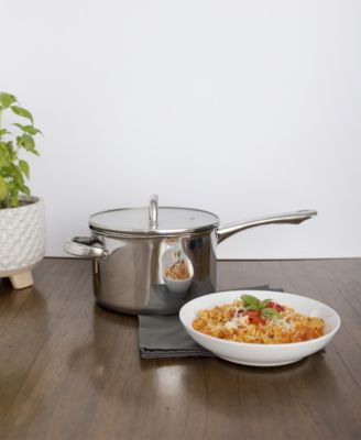 Pro Stainless Steel 1.5-Qt. Saucepan with Glass Lid