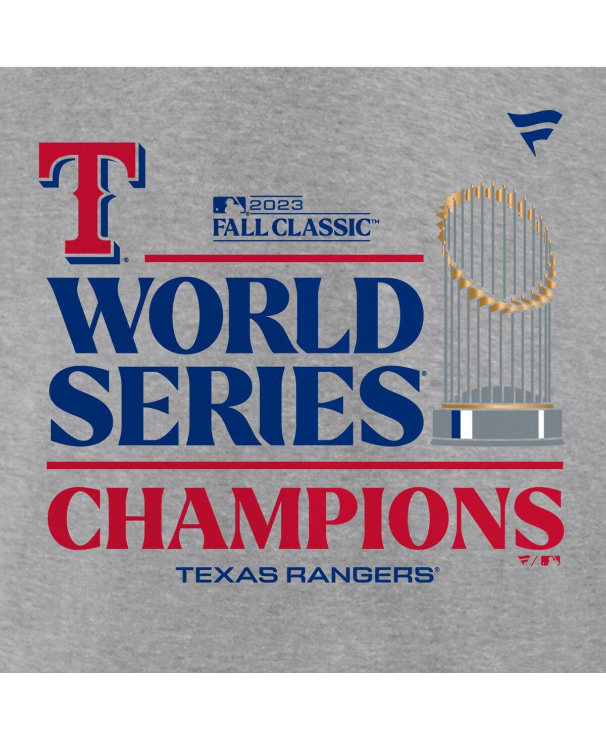 Men's FanaticsTexas Rangers 2023 World Series Champions Locker Room T-shirt - Heather Gray