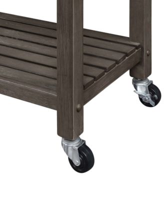 Ellaine 24.75" Wood Butcher Block Kitchen Cart