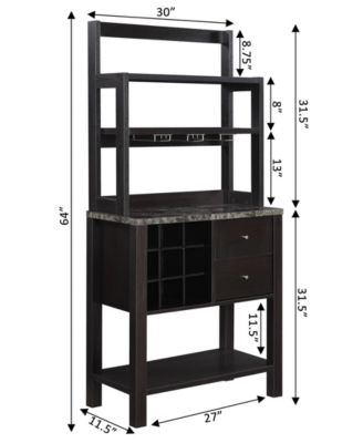 Newport 31" Medium Density Fiberboard (MDF) 2 Drawer Serving Bar