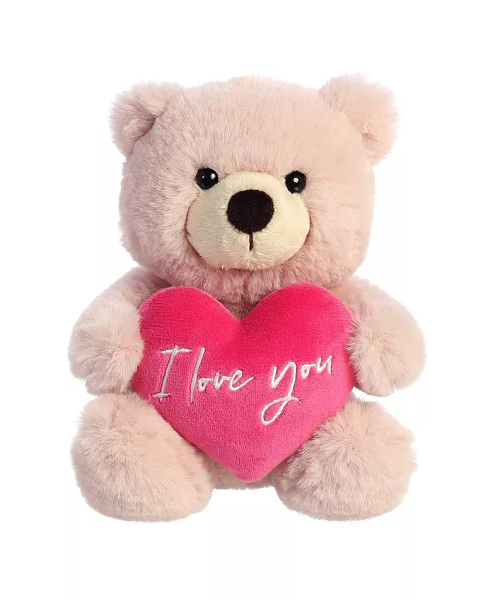 Small Jolie Bear Valentine Heartwarming Plush Toy Pink, Valentine Gifts for Her, happy valentines day mom