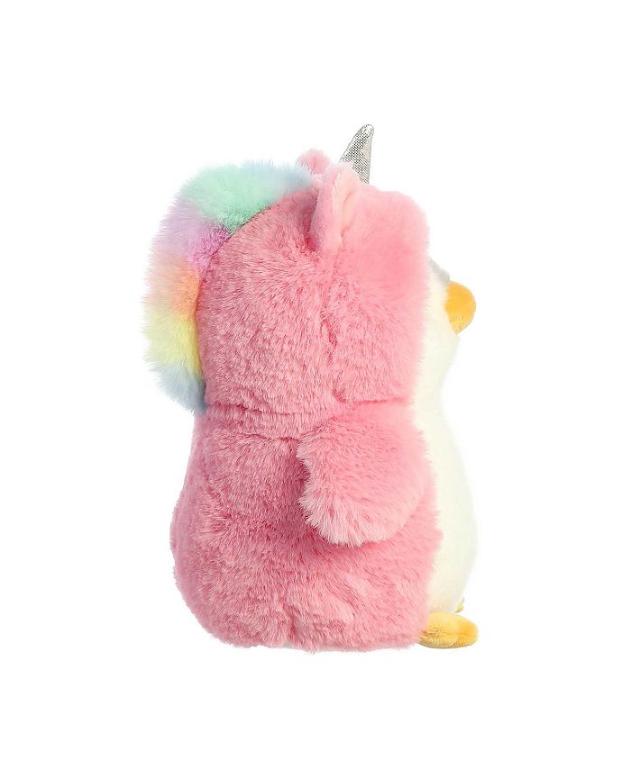Aurora Small Unicorn PomPom Penguin Playful Plush Toy Pink 7" - Macy's